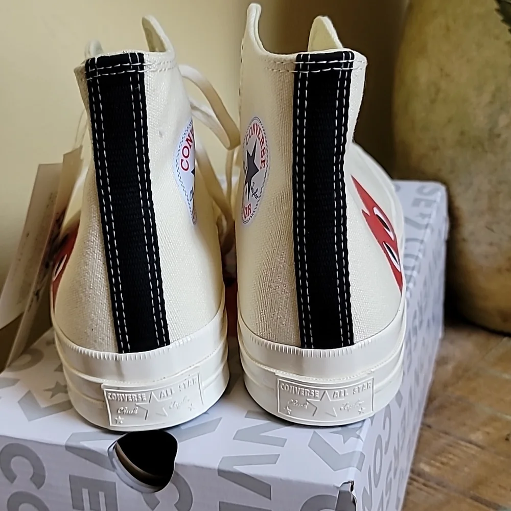 NWT Converse x Comme des Garcons Play Chuck Taylor 70 - SZ W9/M7 - Picture 8 of 8